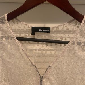 The kooples lace and silk top